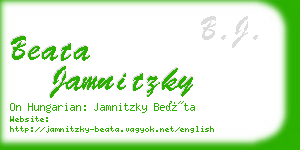 beata jamnitzky business card